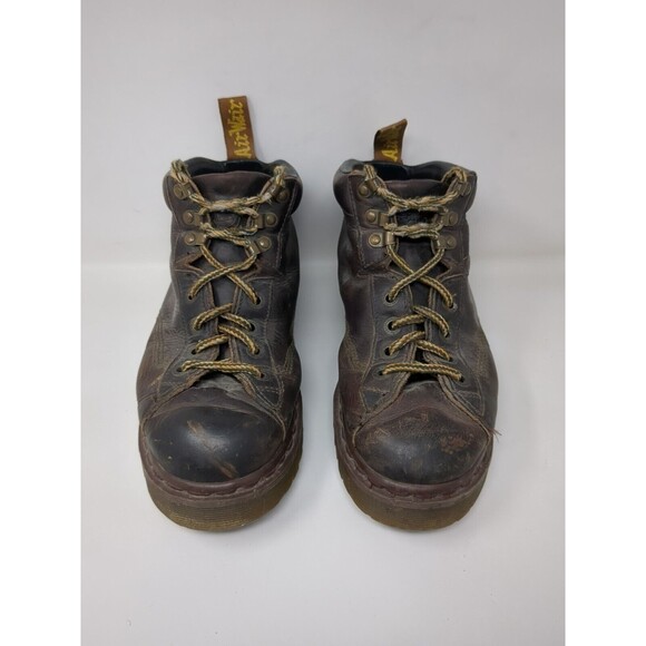 Vintage Dr Martens Ankle Boots UK 9 US Women 11 Men 10 Brown Chunky ENGLAND 8287 - Picture 3 of 10
